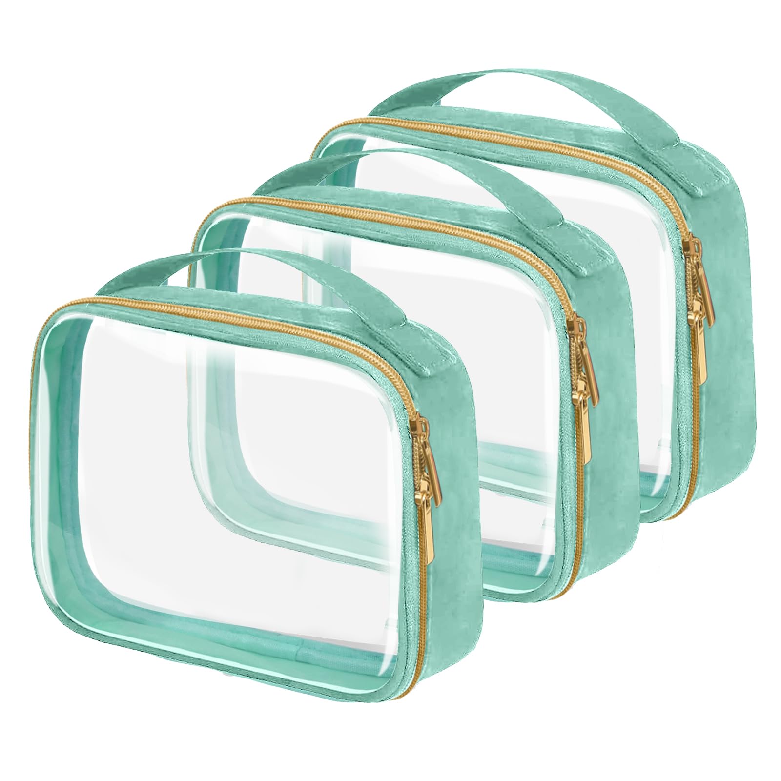 Zenvia Beauty FAYORORY TSA travel bag with multiple compartments and sturdy handle, designed for secure airport security checks.