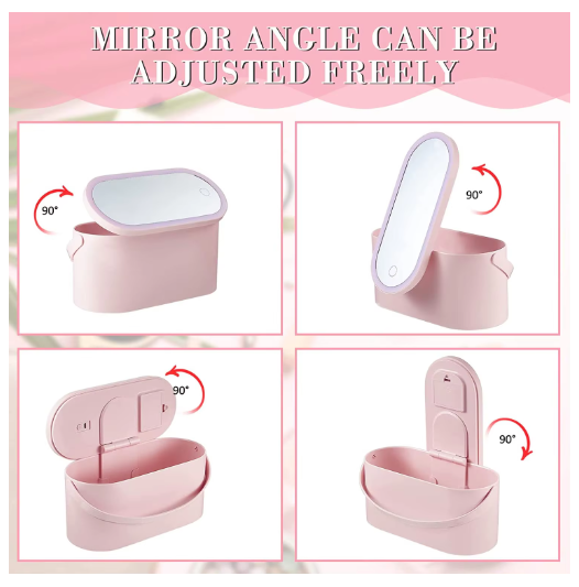 Portable LED Makeup Organizer Case – product view 1