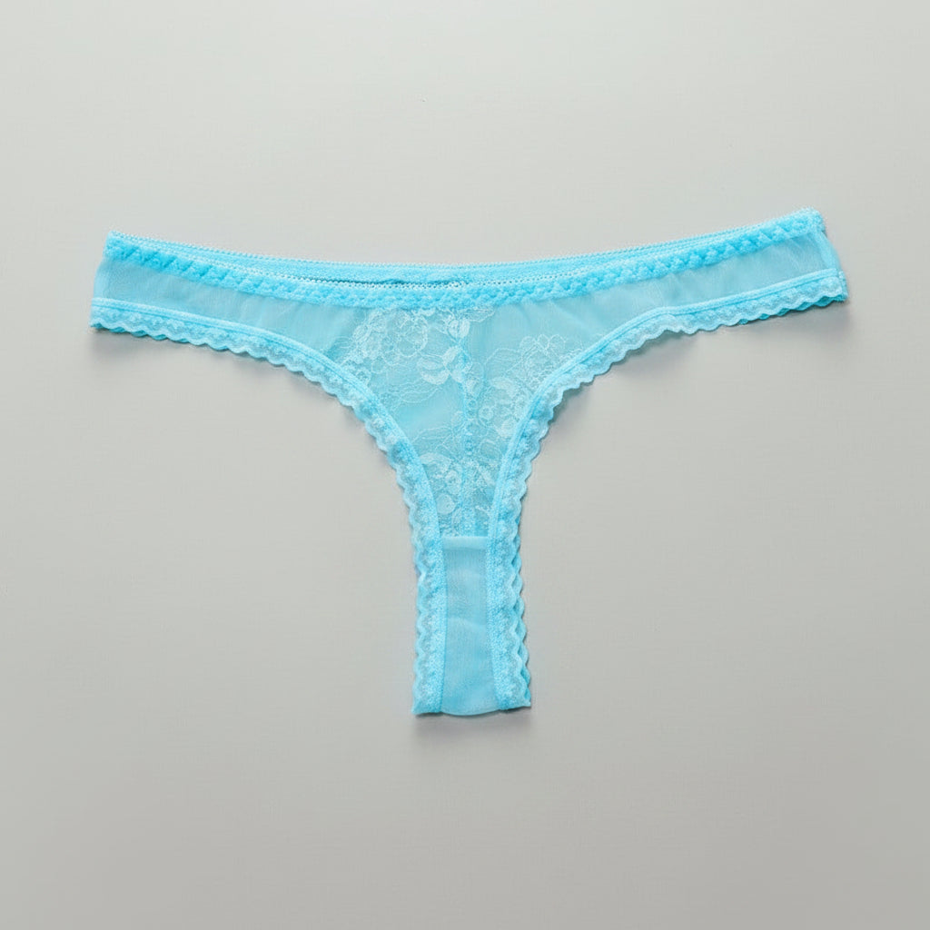Transparent T-line panties by Zenvia Beauty showing a sleek, seamless design in clear, lightweight fabric with a comfortable fit.