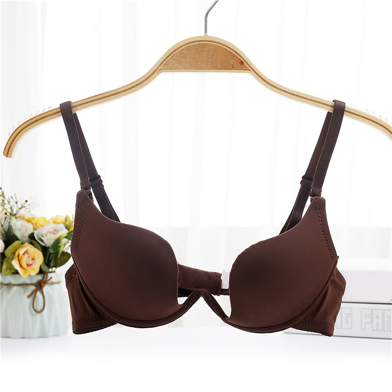Zenvia Beauty U-Shape Backless Multiway Bra shown in black, featuring adjustable straps and seamless design for versatile wear.