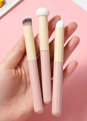 Portable Zenvia Beauty makeup brush set with multiple brushes in a sleek case, perfect for on-the-go makeup application.