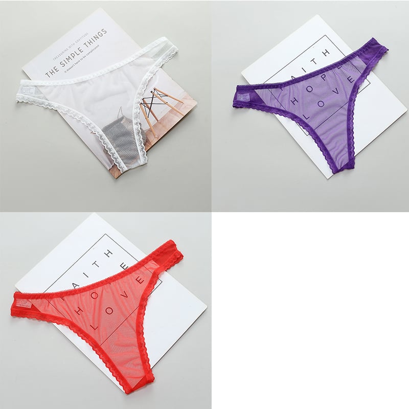 Transparent T-line panties by Zenvia Beauty, featuring sheer fabric and a seamless design for comfortable wear.