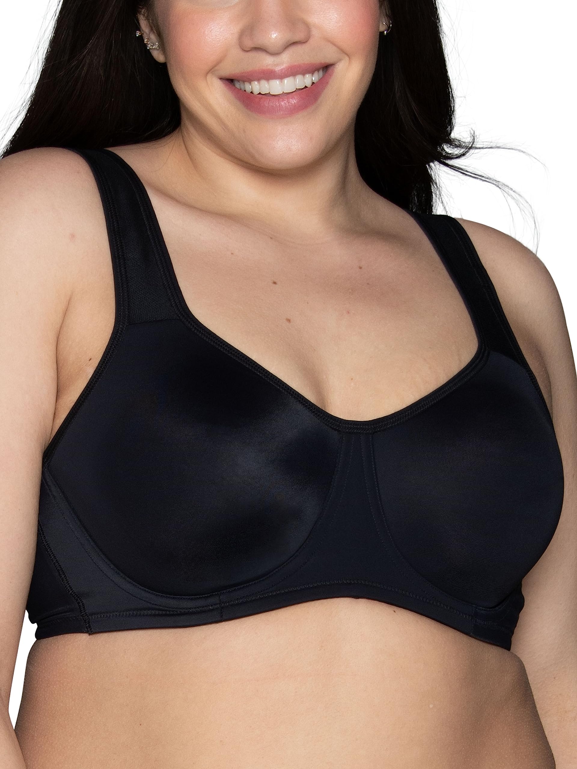 Zenvia Beauty Vanity Fair Sports Bra in black with supportive elastic band and breathable fabric for active wear.