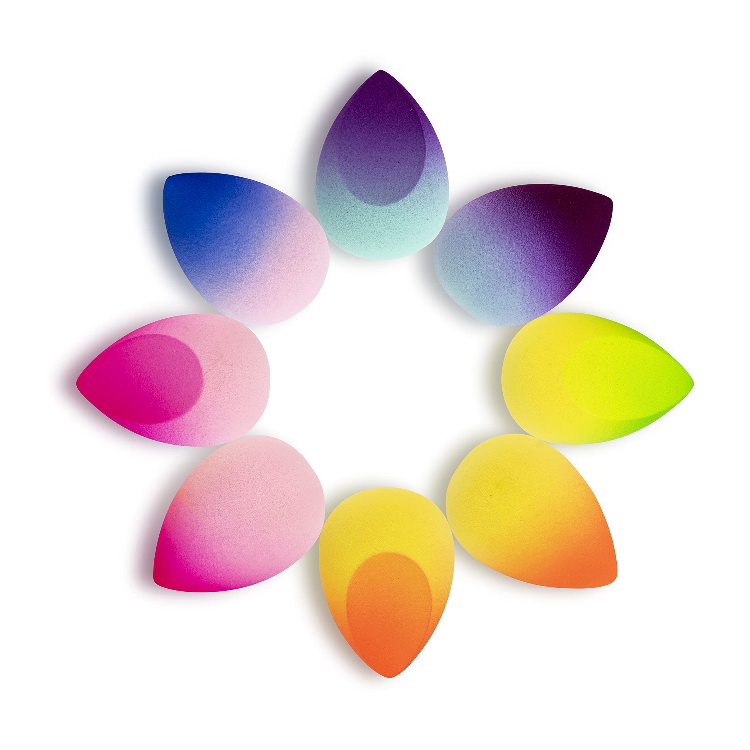 Makeup Sponge Set of 8 - Makeup Sponges for foundation Makeup Blender Beauty Sponge Powder Cream Latex-free Cosmetic Sponges for Flawless Wet/Dry Liquid Make-up Blending