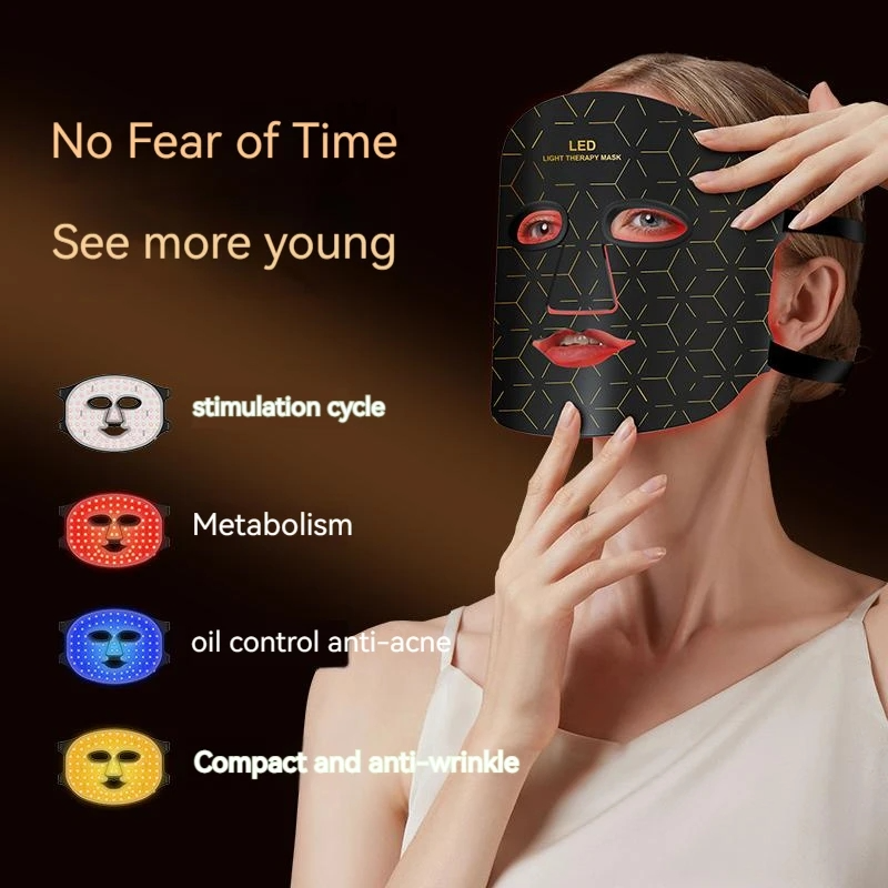Zenvia Beauty Photon Therapy Facial Mask showing a sleek white facial mask with LED lights for skin rejuvenation.