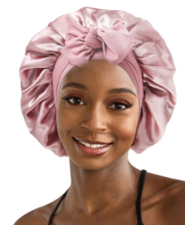 Zenvia Beauty double satin hair care cap with soft, satin fabric for gentle hair protection during treatments or sleeping.