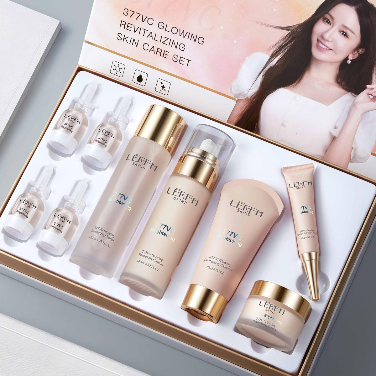 AESTHTANY LERFM Moisturizing Brightening Aloe Face Skin Care Set