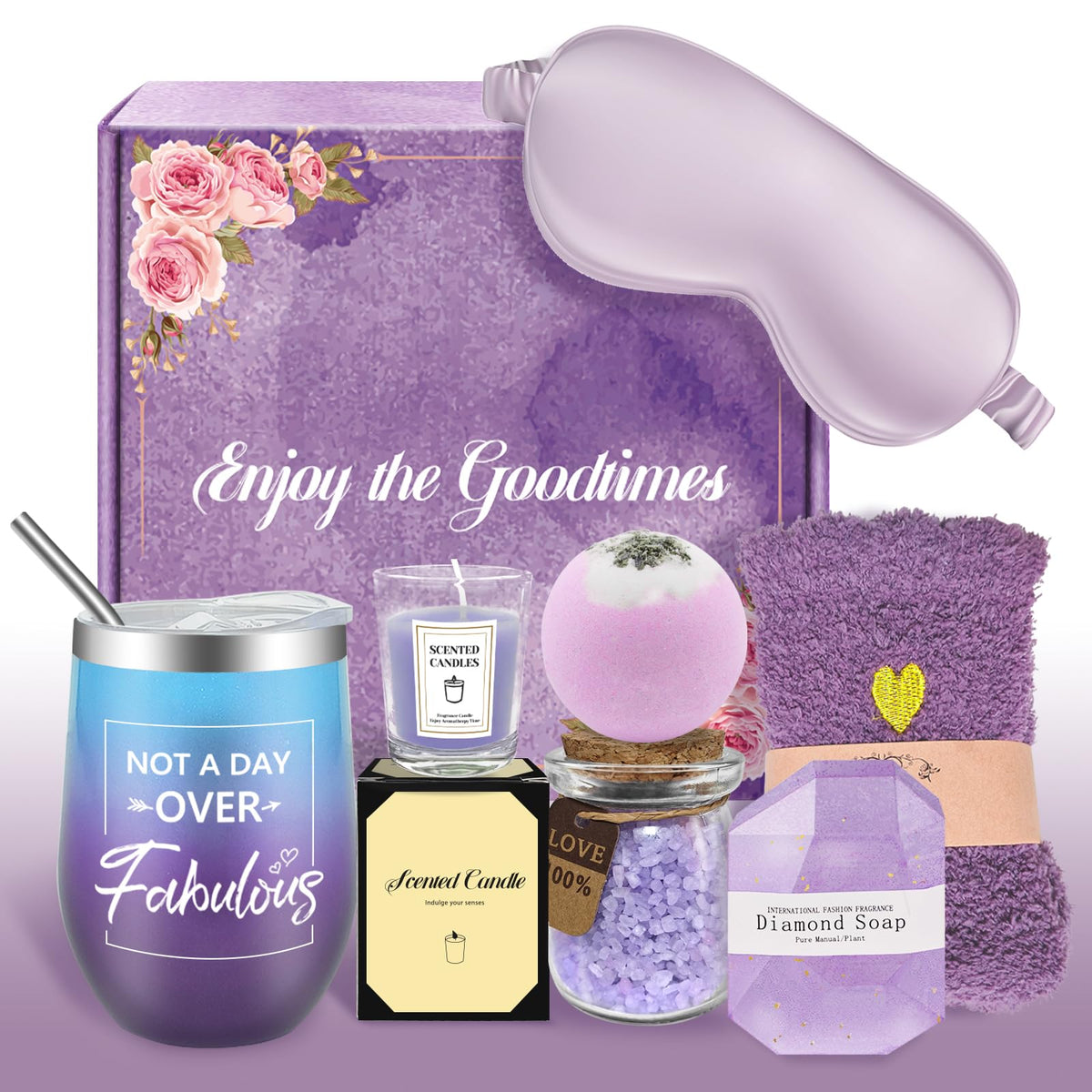 Self Care Relaxing Spa Care Package Set with Tumbler Self Care Kit with Bath — product view 2