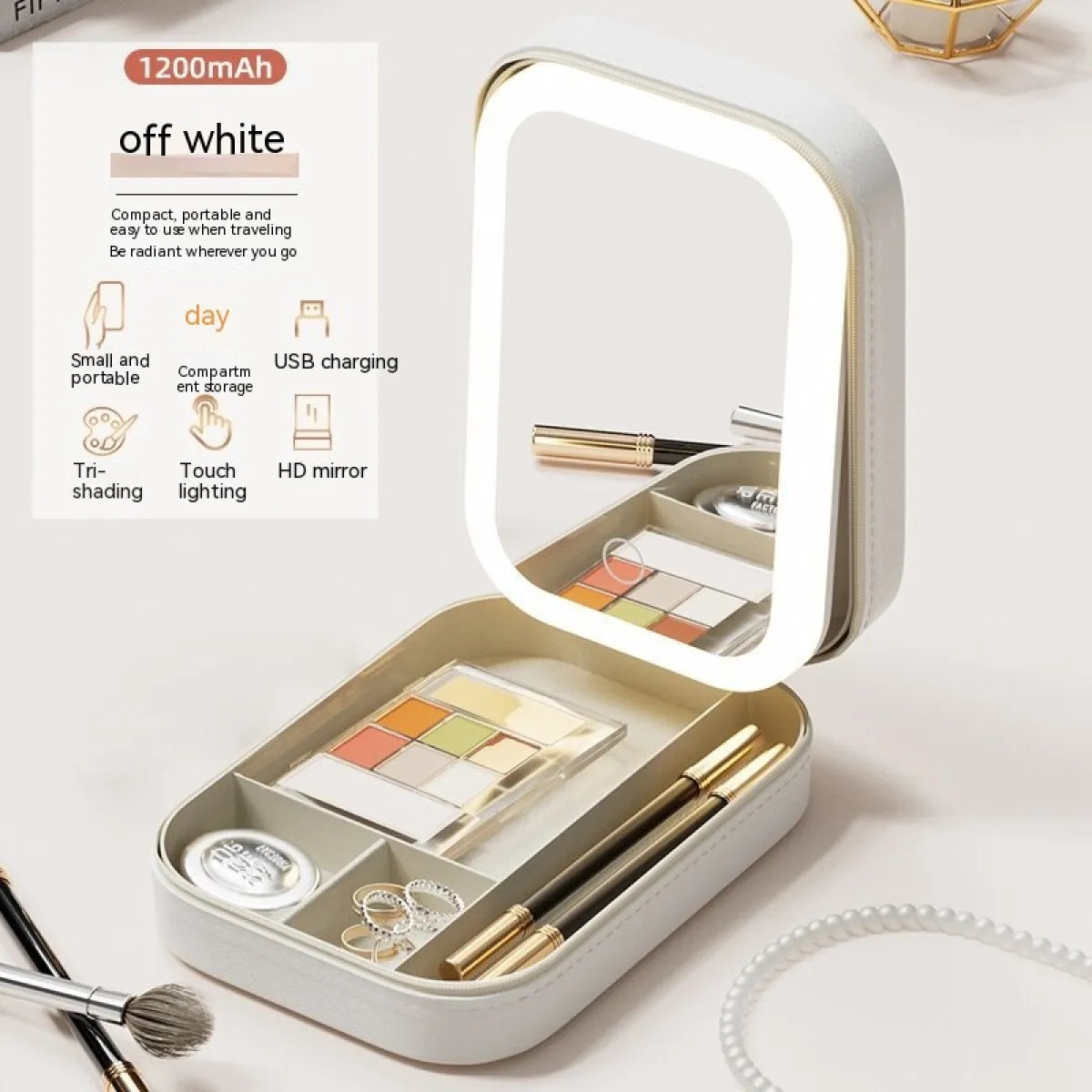 Portable LED Travel Makeup Storage Box product image