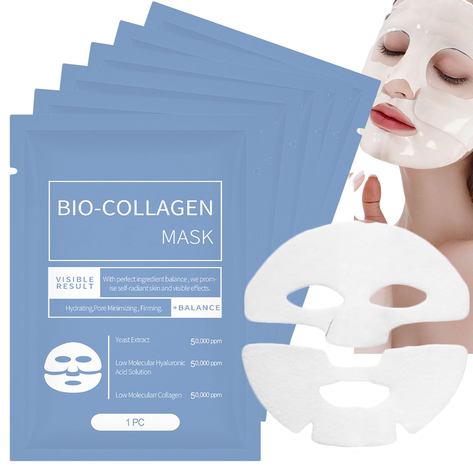 Vbolre Coco Bio Collagen Mask 6Pack Bio Collagen Face Mask