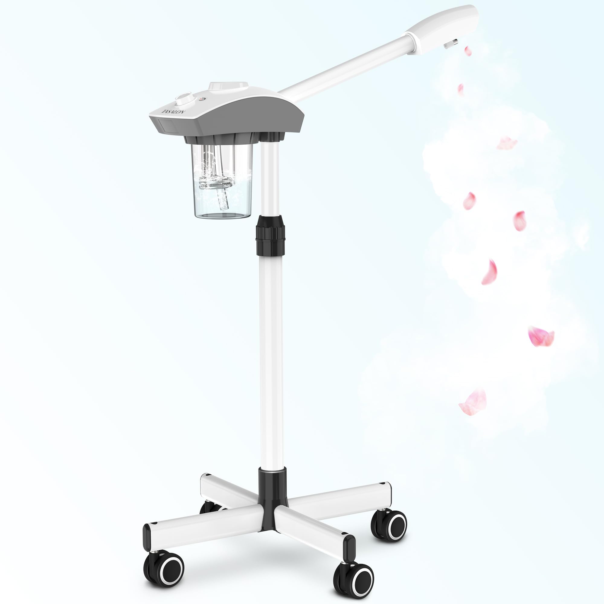 Zenvia Beauty TASALON Professional Facial Steamer with adjustable steam nozzle and digital control panel for skincare.