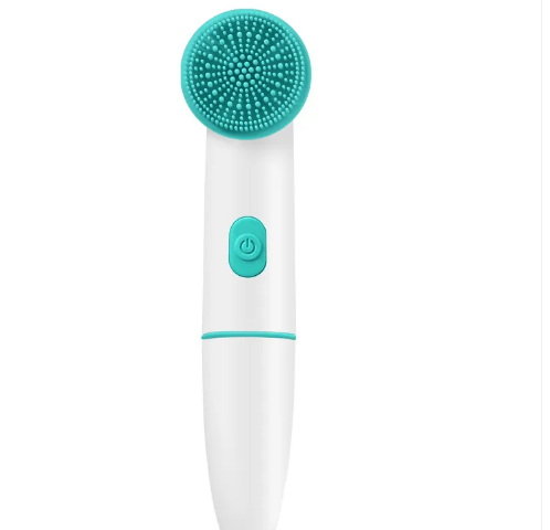 Zenvia Beauty electric silicone facial cleansing brush with soft bristles, designed for gentle skin cleansing and exfoliation.