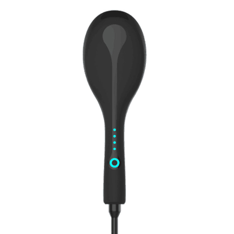 Zenvia Beauty ceramic hair styling brush with ergonomic handle and vented design for smooth, styled hair.