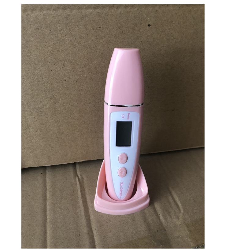 Zenvia Beauty Digital Skin Moisture Tester displaying a digital screen and sensors for measuring skin hydration levels