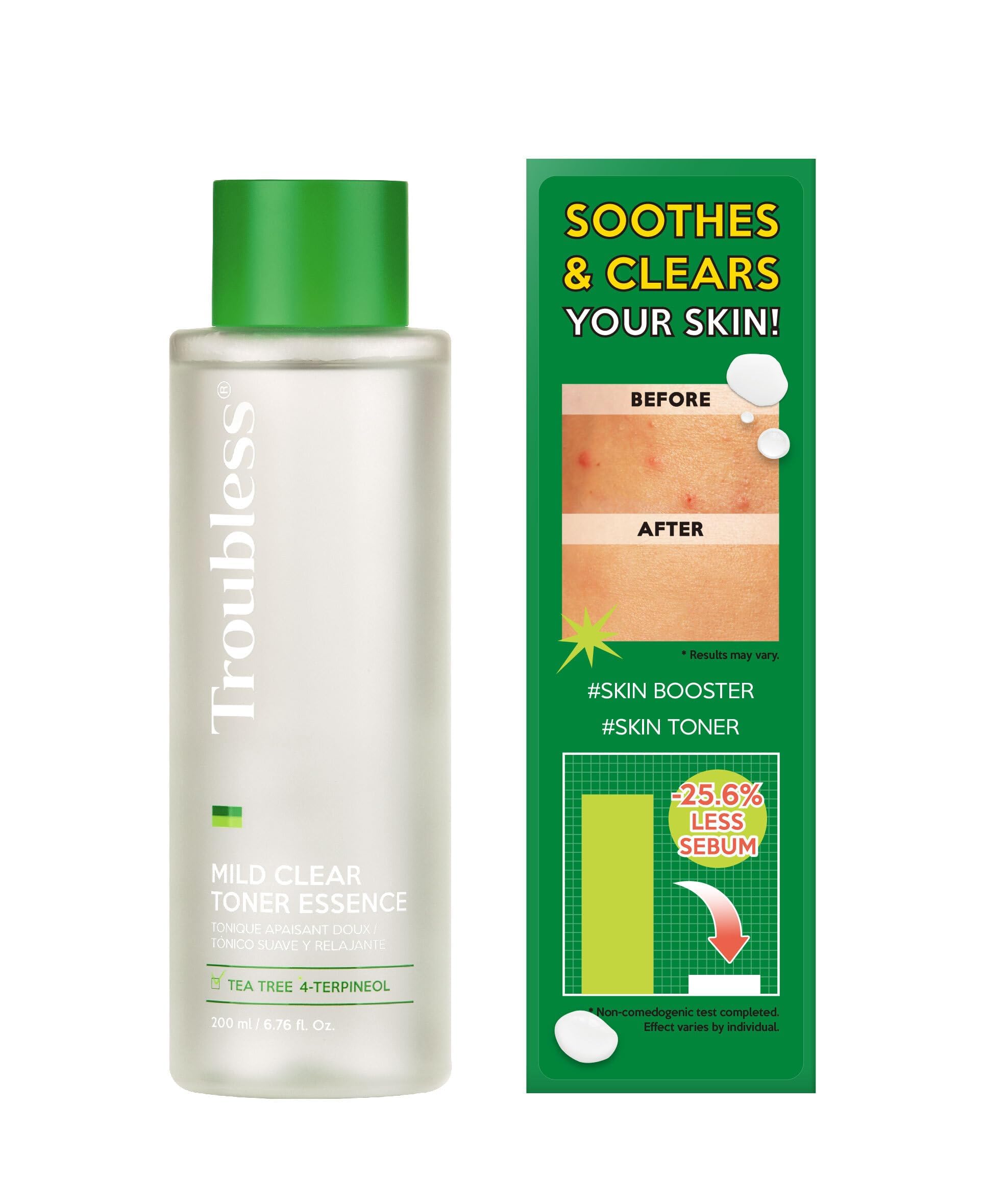 Troubless Mild Clear Toner Essence - Skin Moisturizing & Soothing