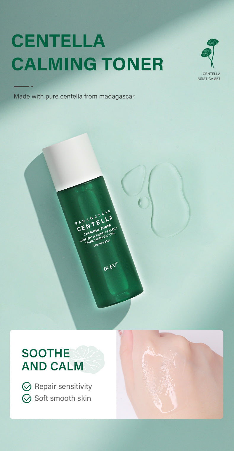 Zenvia Beauty Centella Skin Repair Kit with skincare products and tools for calming and healing sensitive skin.