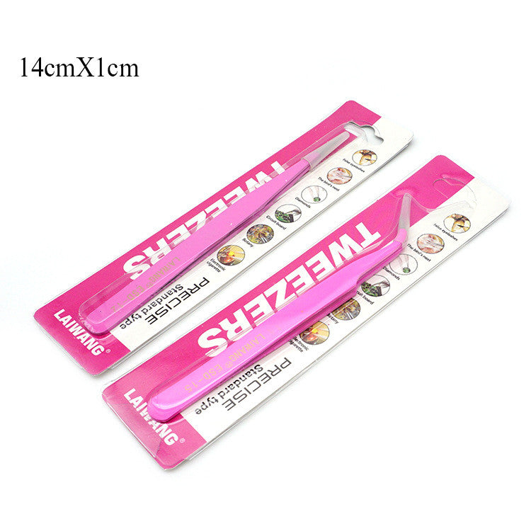 Pink precision tweezers from Zenvia Beauty with fine, slanted tips for precise hair removal and grooming.