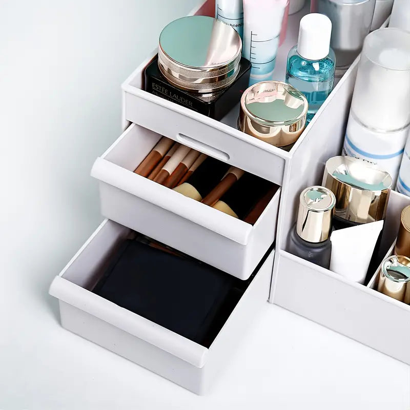 Zenvia Beauty multifunctional drawer storage box with compartments for organizing cosmetics and small accessories.