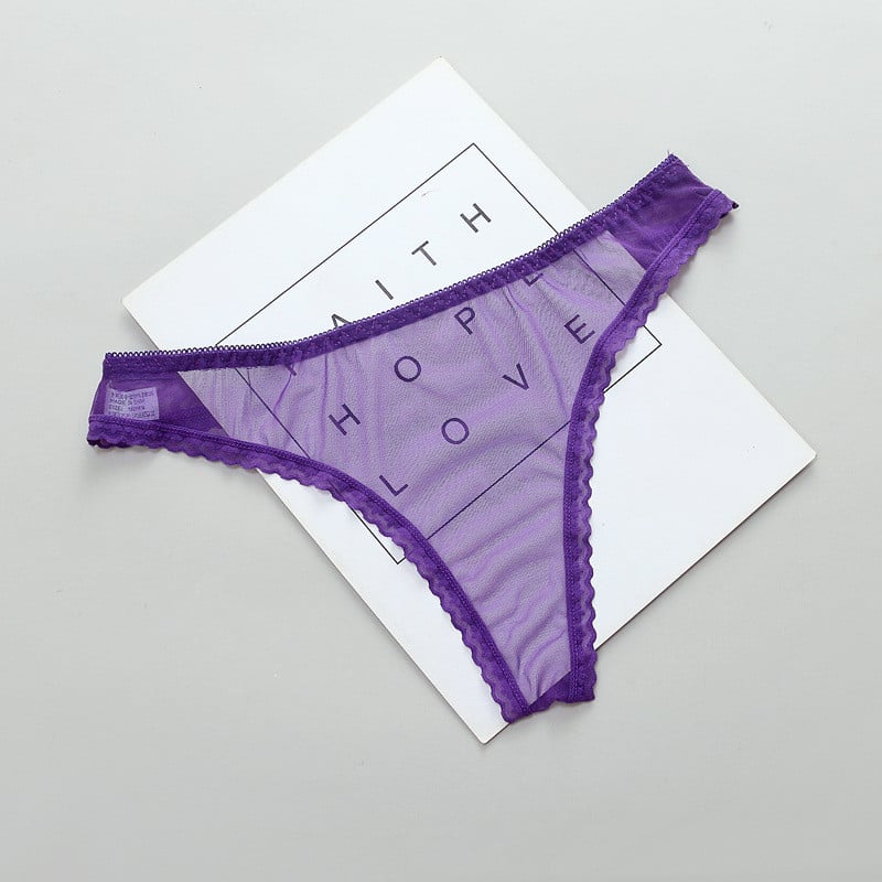 Transparent T-line panties by Zenvia Beauty, showing lightweight, sheer fabric with T-shaped design and seamless fit.