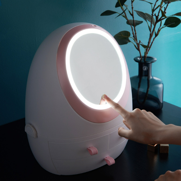 Egg Shaped Makeup Storage Box With Light product image