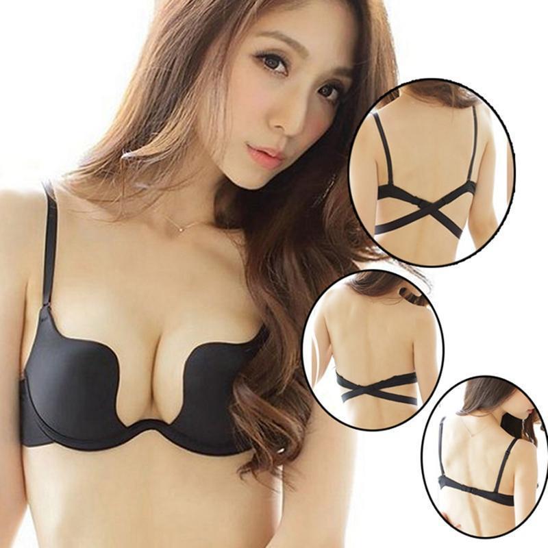 Backless U-shape multiway bra by Zenvia Beauty, featuring adjustable straps and smooth fabric for versatile support.