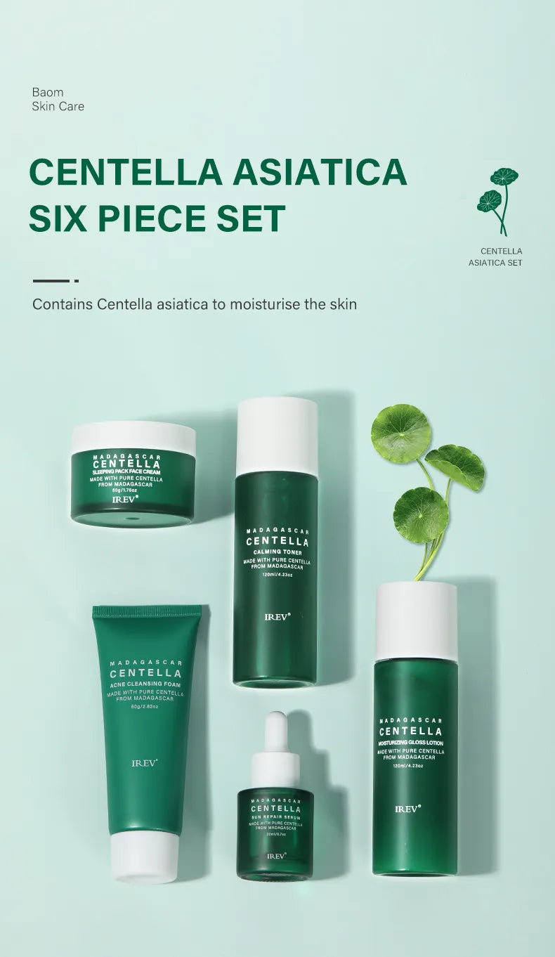 Zenvia Beauty Centella Skin Repair Kit with soothing creams and serums for skin healing and rejuvenation.