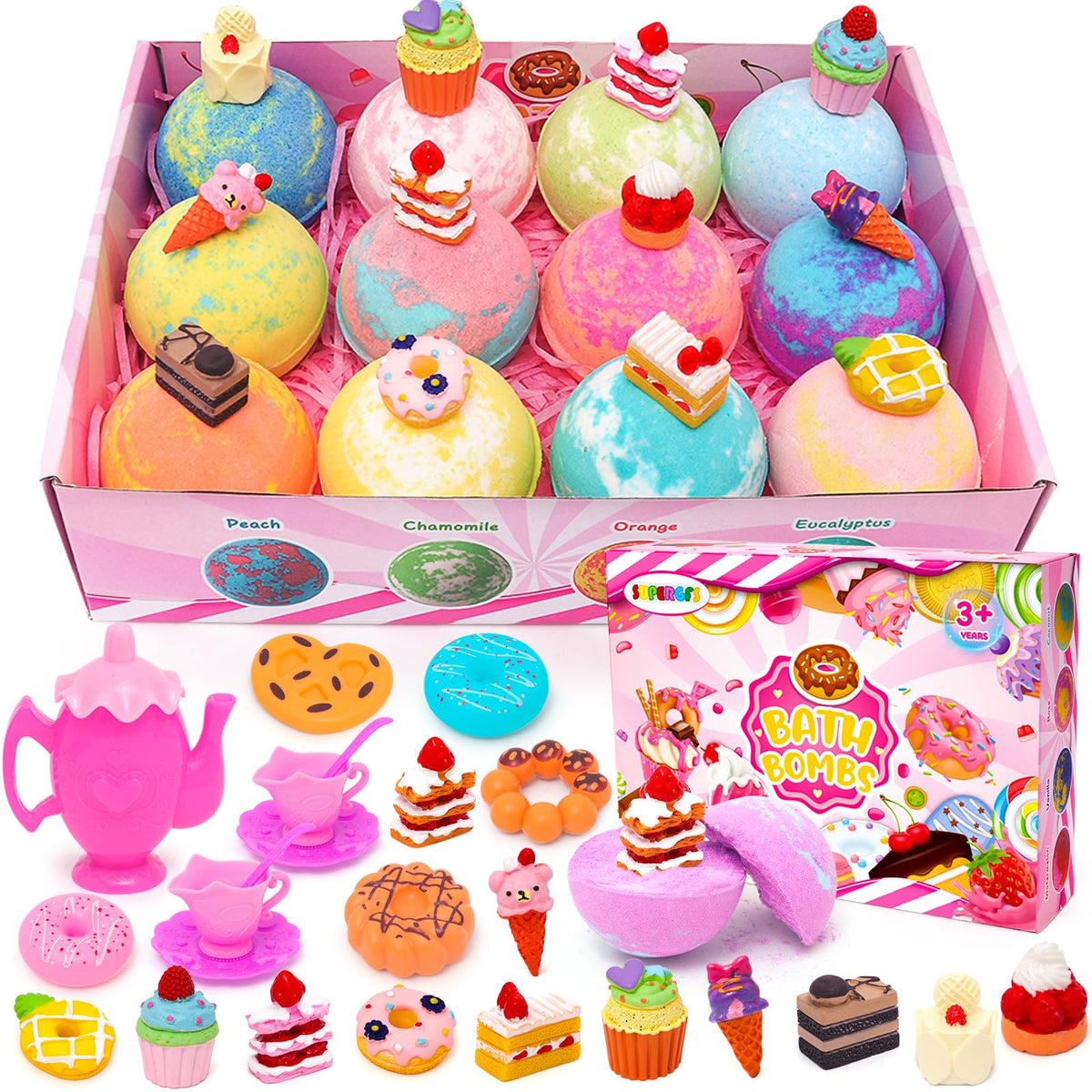 Bath Bombs for Kids Bath Bomb Set Natural Bubble Bathbombs Fizzy Spa Bath for — product view 4
