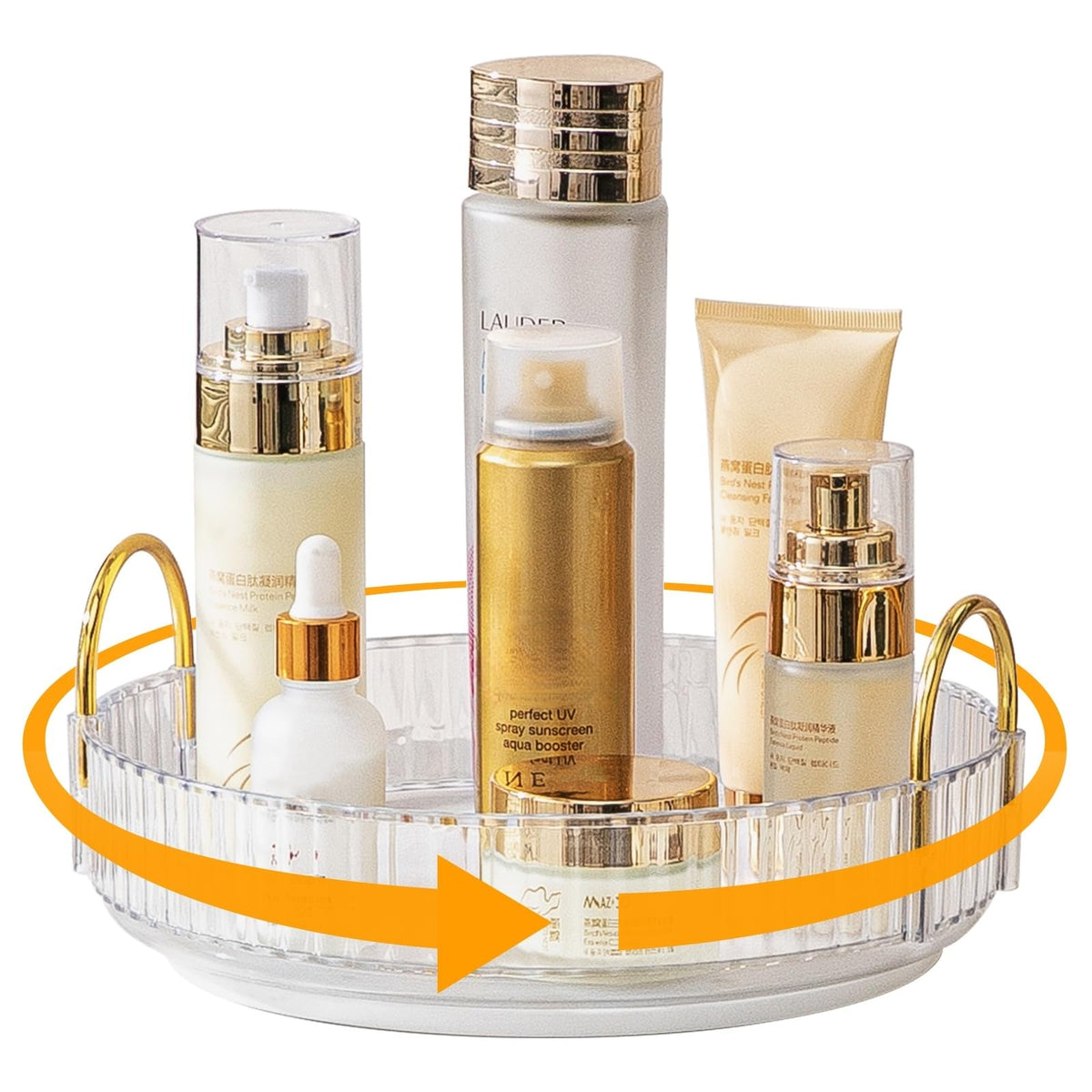 Makeup Organizer for Vanity 360° Rotating Bathroom Organizer Countertop — product view 2
