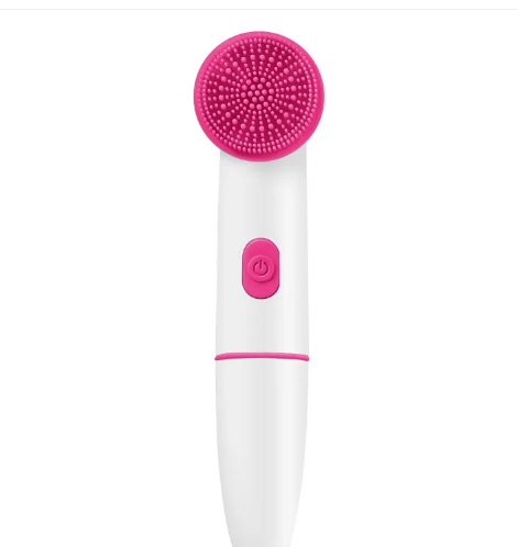 Zenvia Beauty electric silicone facial cleansing brush with soft bristles for gentle skin exfoliation and deep pore cleansing.