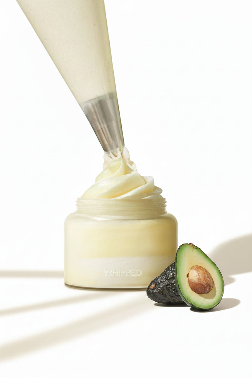 Lavocado Vegan Cleanser from Zenvia Beauty with a pump dispenser, shown in a sleek white bottle on a neutral background.