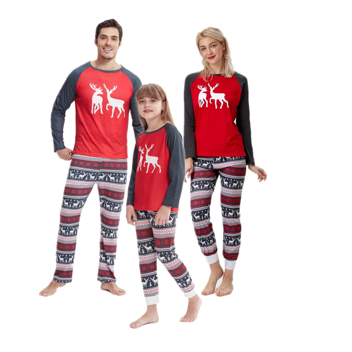 Women's Fawn-Print Christmas Pajama Set – product view 1
