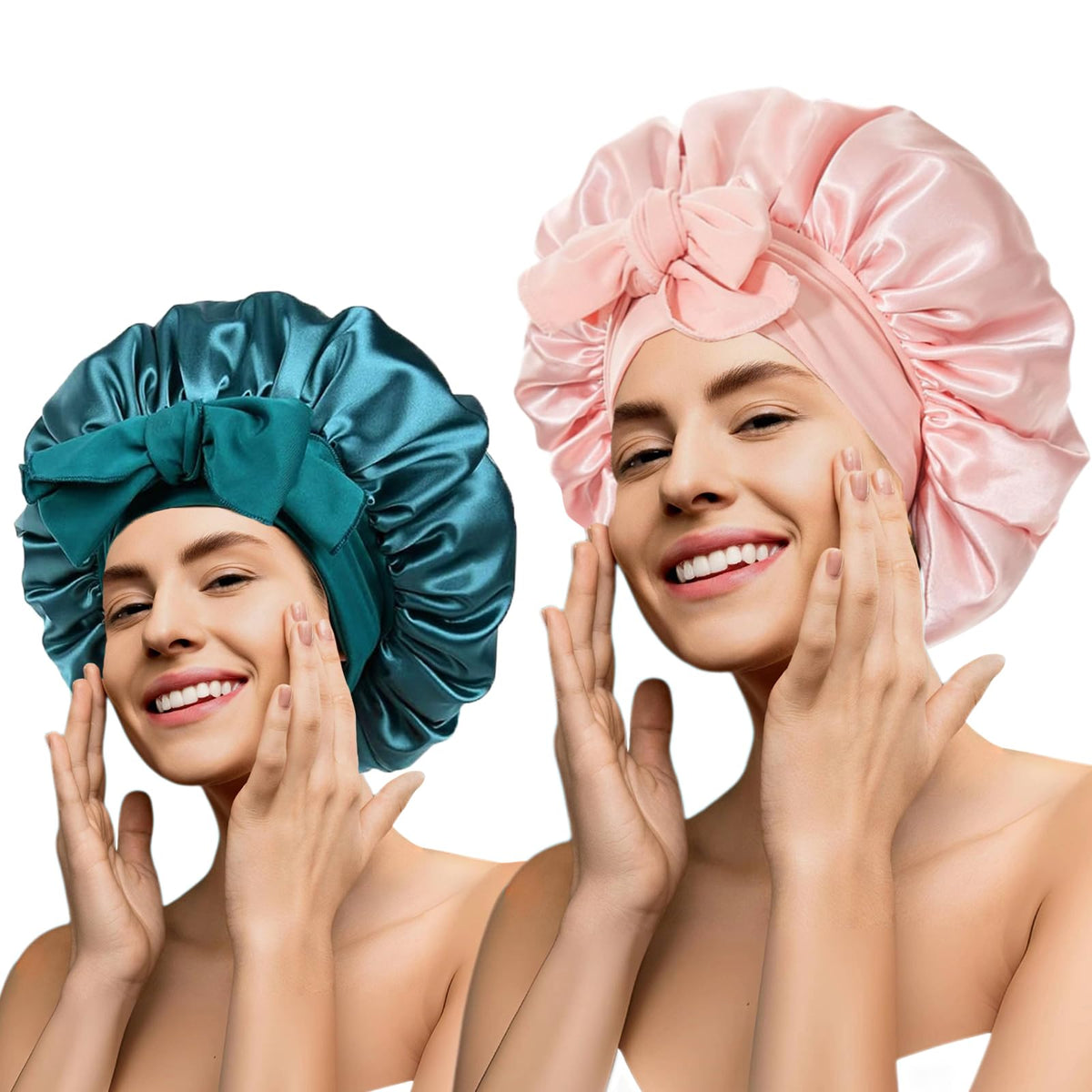 Adjustable Satin Hair Bonnet Set – product view 1