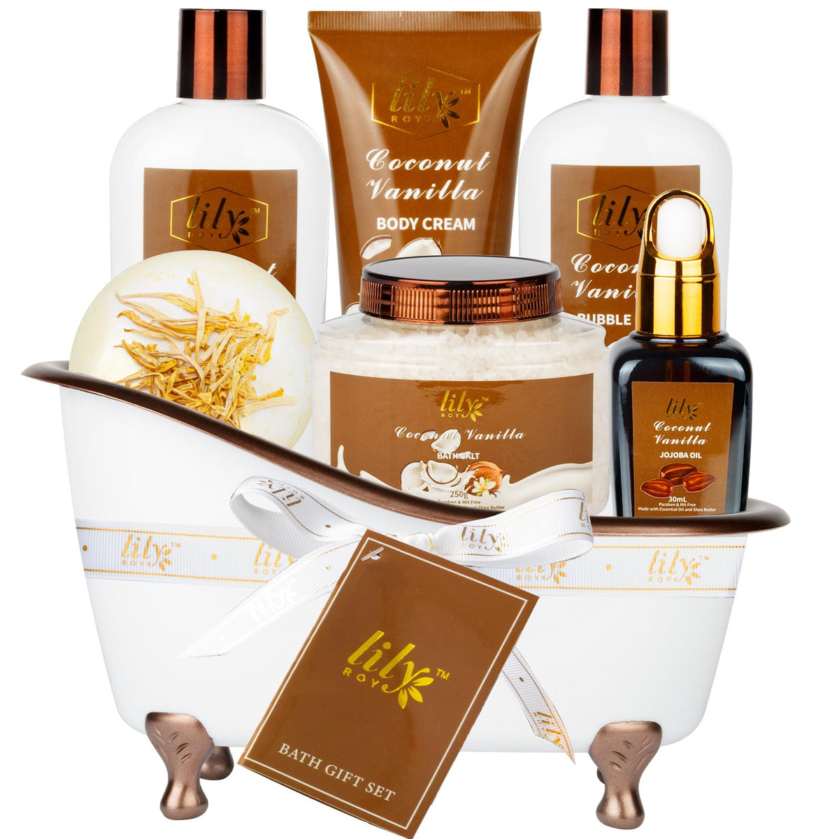 Spa Tub Set Bath and Body Sets Coconut Vanilla Mom Spa Bath Spa Kit Perfume — product view 2