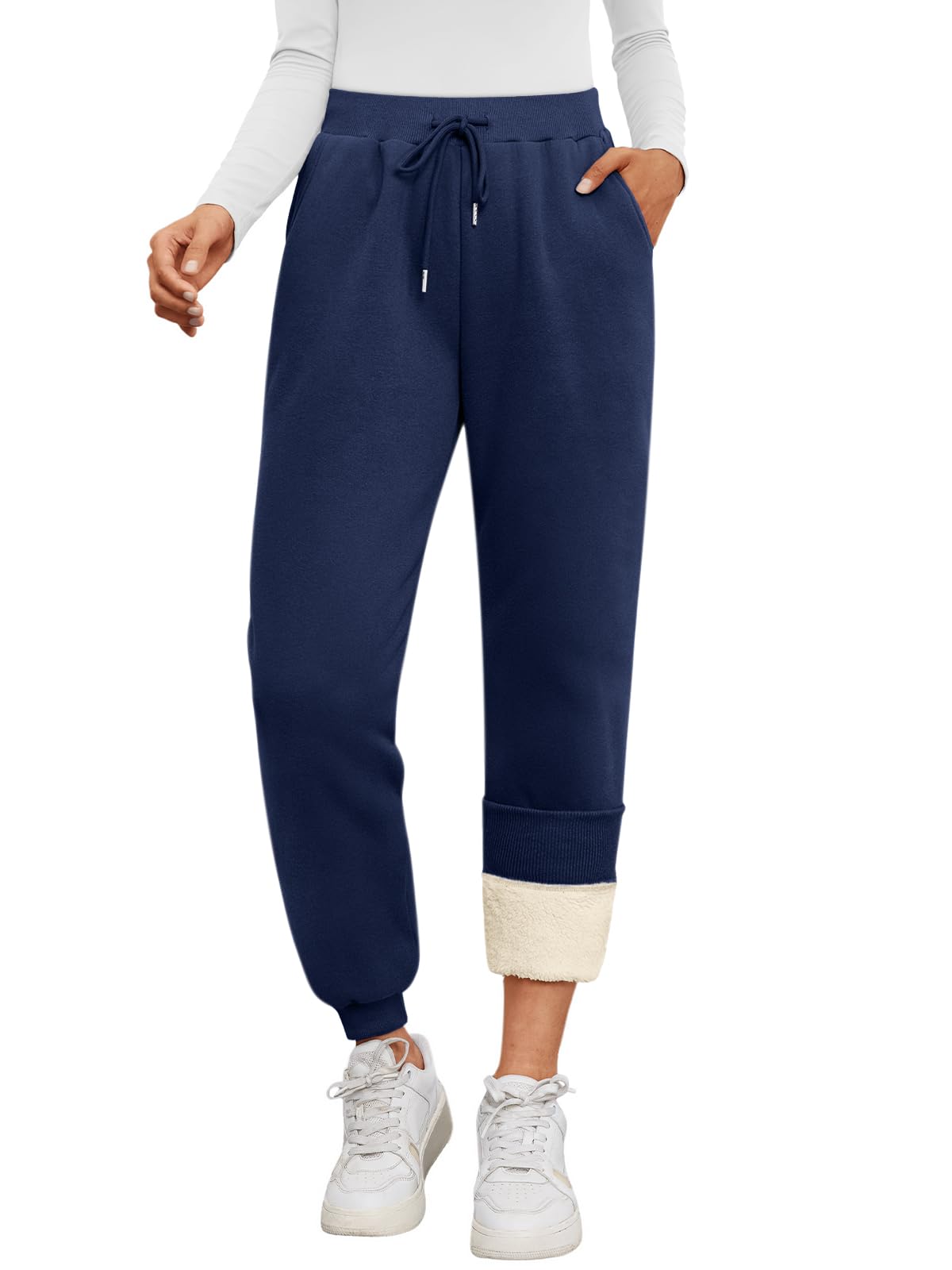 Trendy Queen Sherpa-Lined Fleece Joggers
