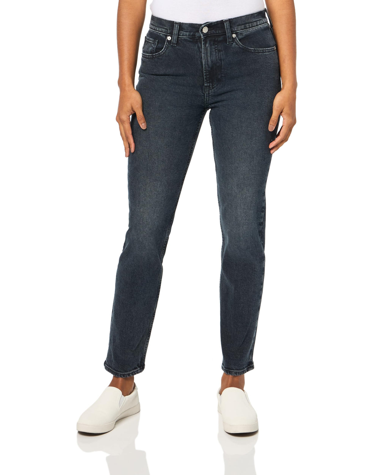GAP Womens High Rise Straight Fit Denim Jeans Dark Wash 25 — product view 1