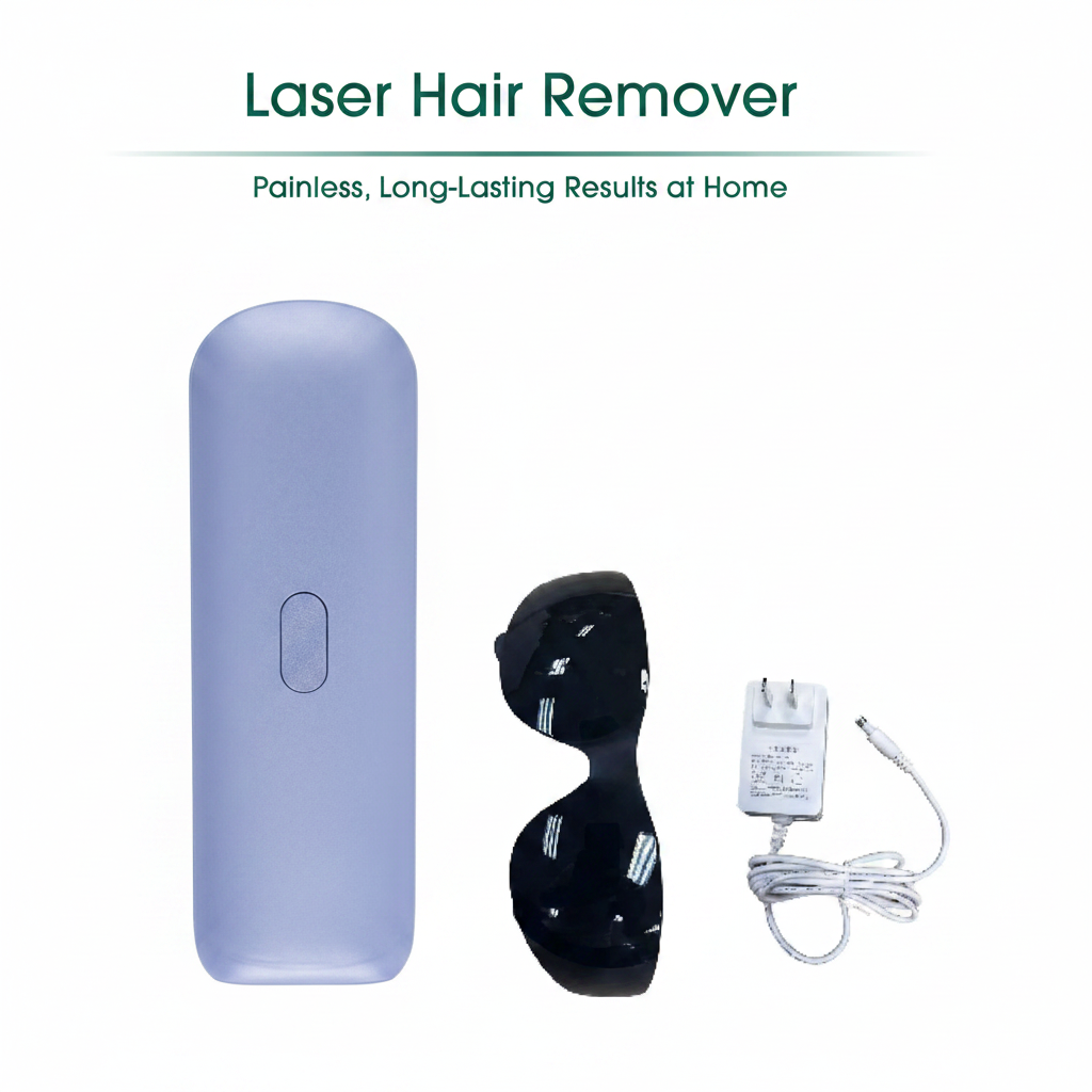 Zenvia Beauty IPL Hair Removal Device with digital display and treatment window for at-home hair removal sessions