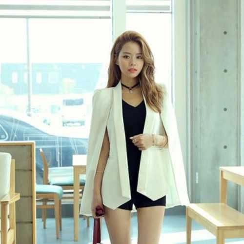 Women's Cape-Shawl Blazer Jacket – product view 2