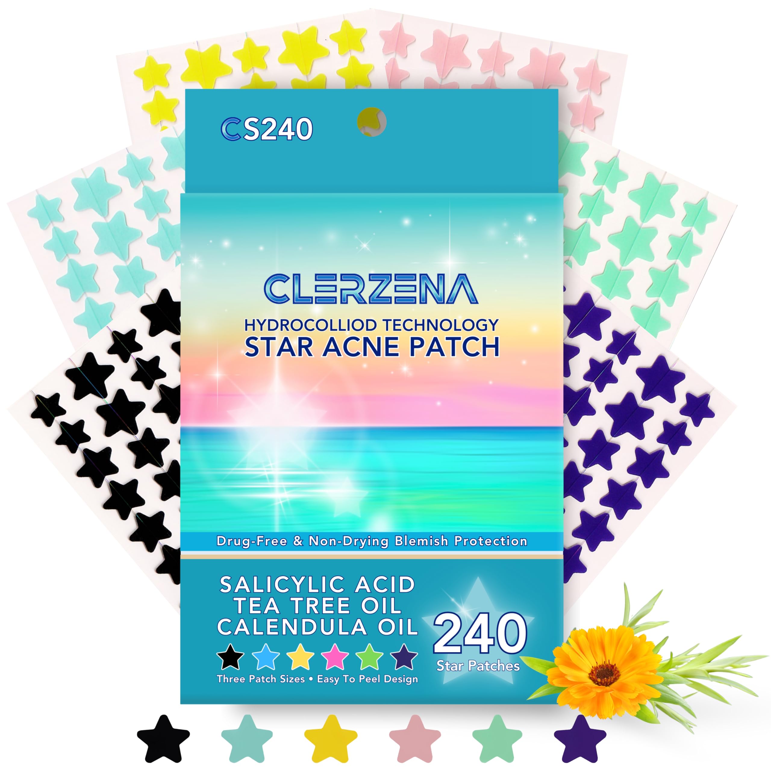 CLERZENA Star Pimple Patches for Face - Star Acne Patches Cute