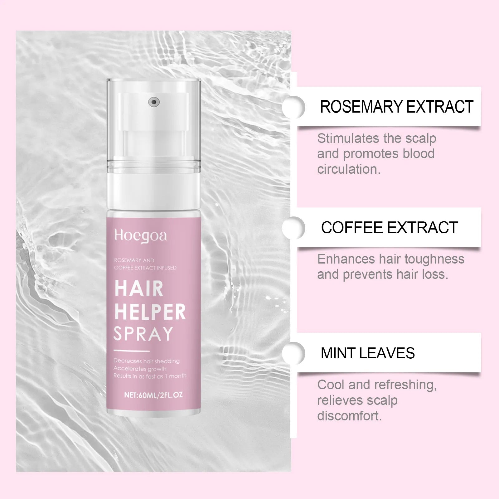Zenvia Beauty hair care spray bottle with spray nozzle, designed for styling and nourishing hair.