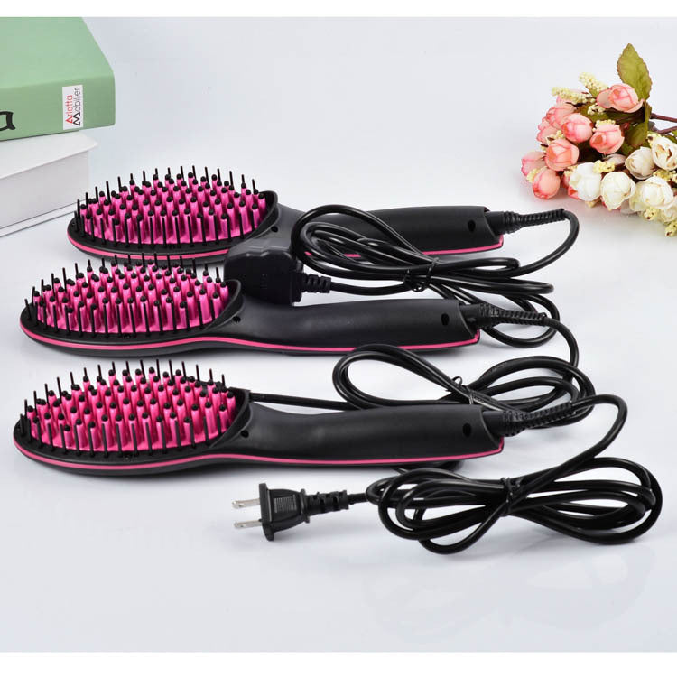 Zenvia Beauty ceramic hair styling brush with ergonomic handle and vented design for smooth blowouts and hair styling.