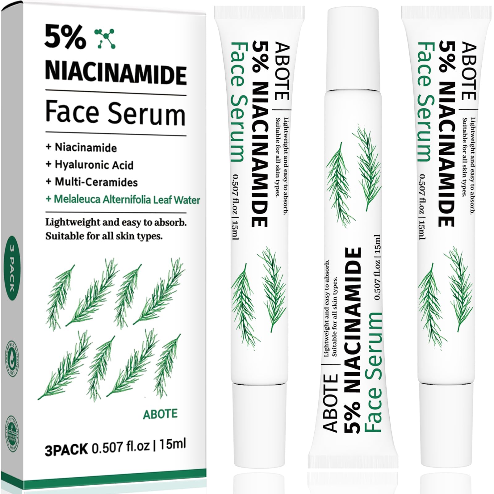 ABOTE 5% Niacinamide Serum with 4% Tea Tree Extracts - 1% Ceramide