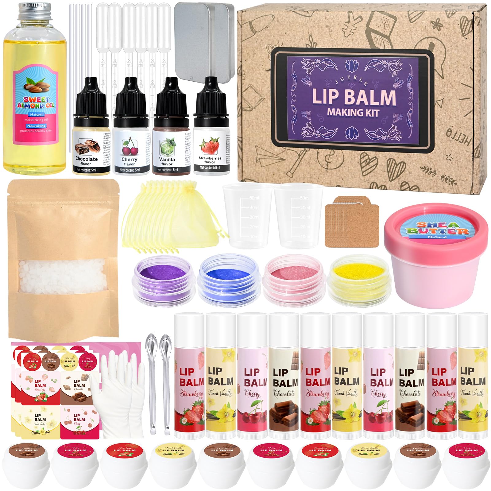JUYRLE Lip Balm Making Kit- DIY Lip Balm Kit for Kids Make Your Own