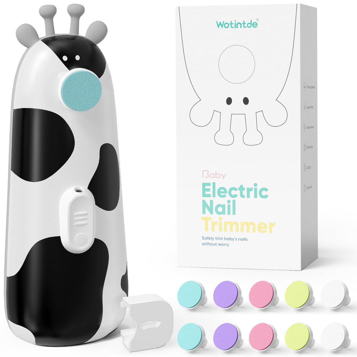 Wotintde Baby Nail Trimmer Electric Baby Nail File Baby Nail