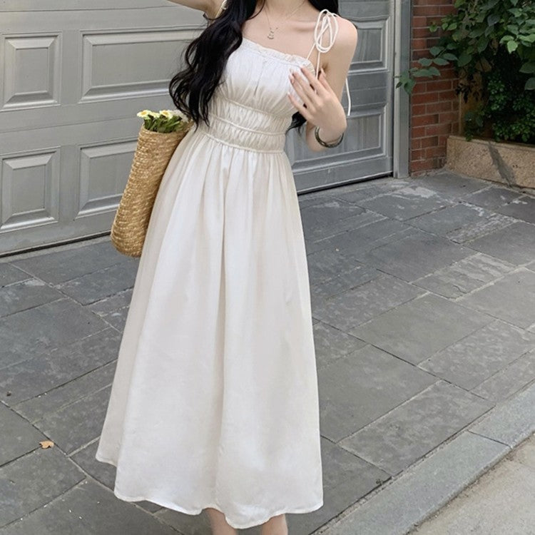 White Summer Suspender Dress For Women product image