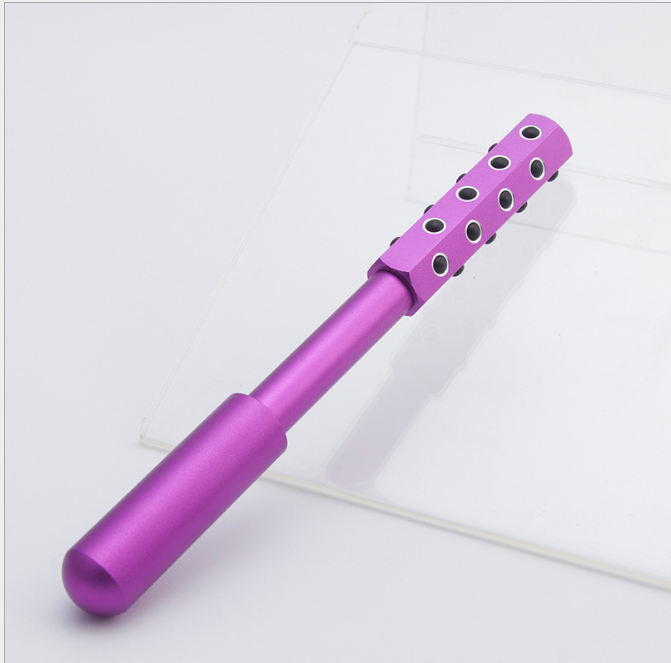 Zenvia Beauty Stick massager, handheld beauty device with textured surface for facial and skin relaxation.