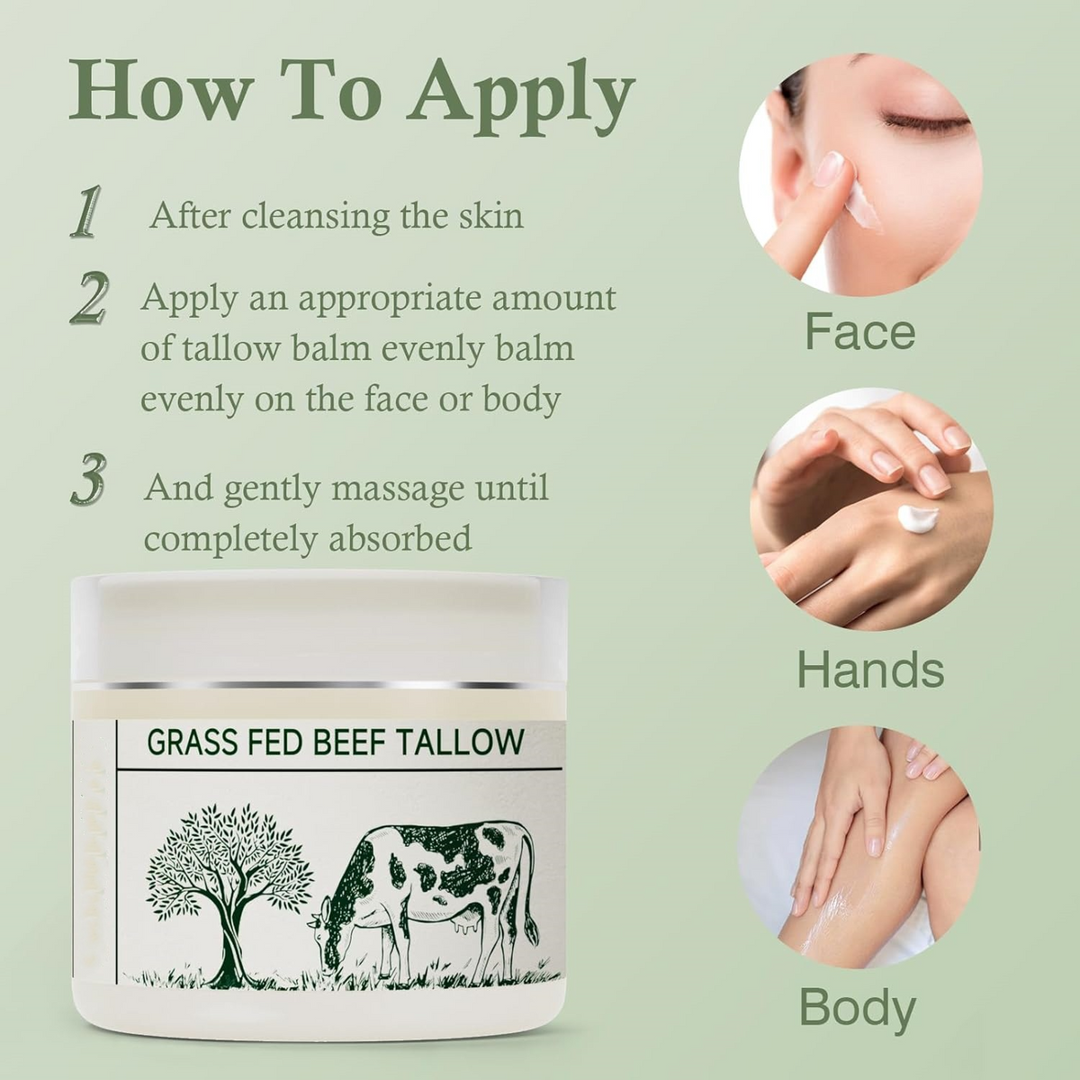 Grass-Fed Tallow Moisturizing Cream
