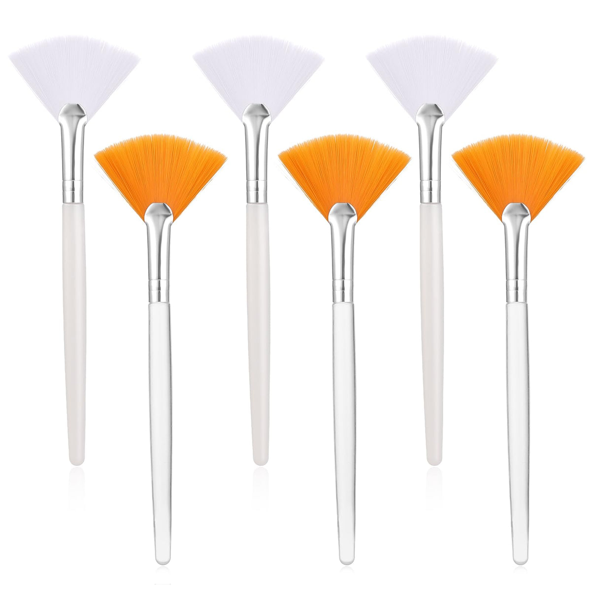 6PCS Fan Brushes Esthetician Soft Facial Applicator Brush Acid Applicator — product view 2