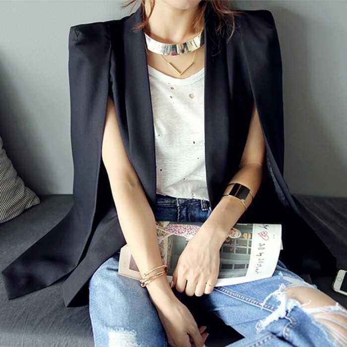 Women's Cape-Shawl Blazer Jacket – product view 1