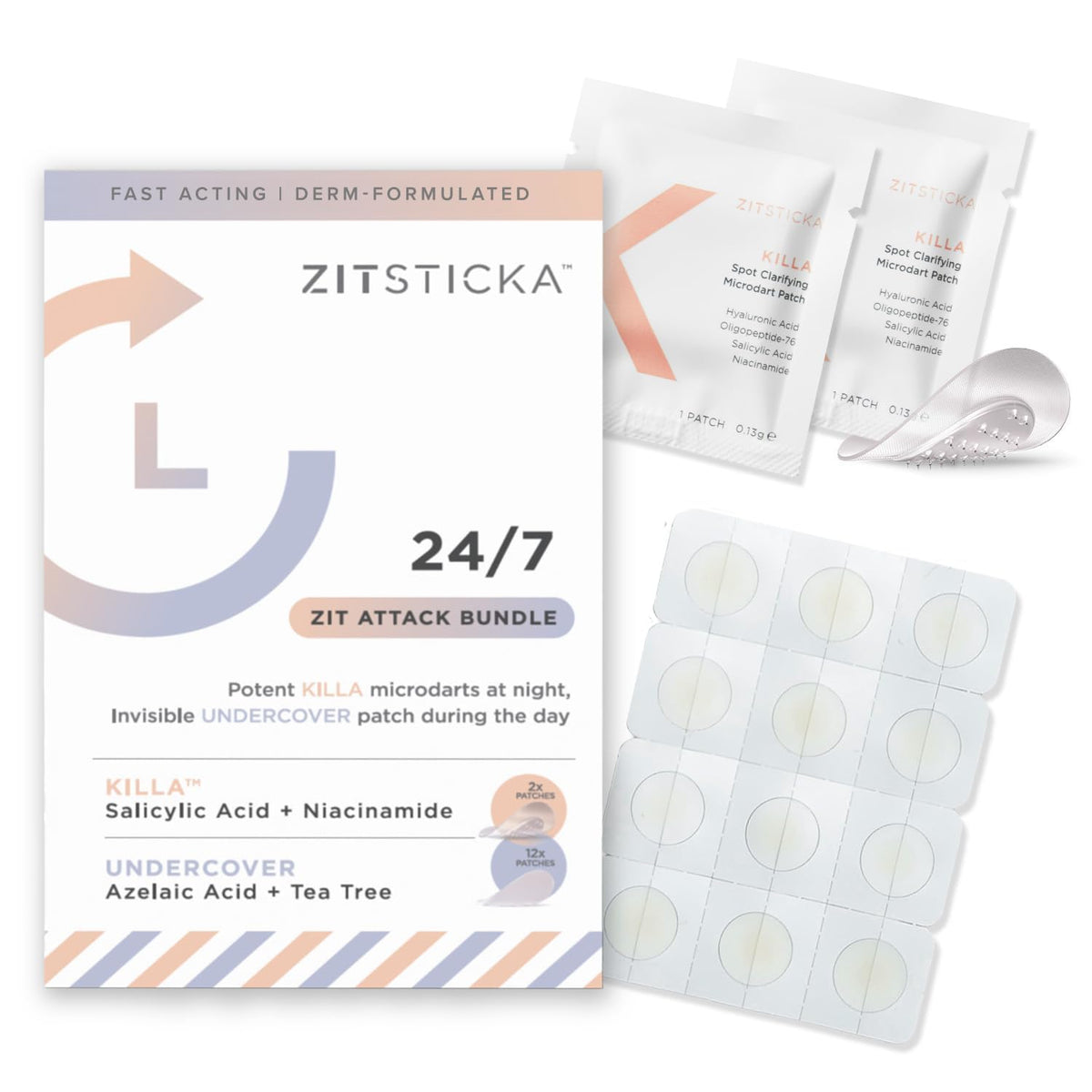ZitSticka 24/7 Attack Bundle Acne Patches for Face - Worlds Most — product view 2