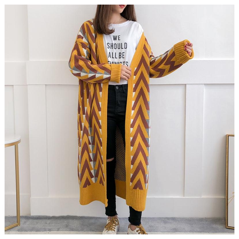 Women's Geometric Knit Cardigan – product view 3